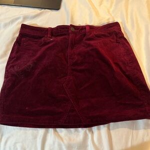 Corduroy Burgundy Skirt